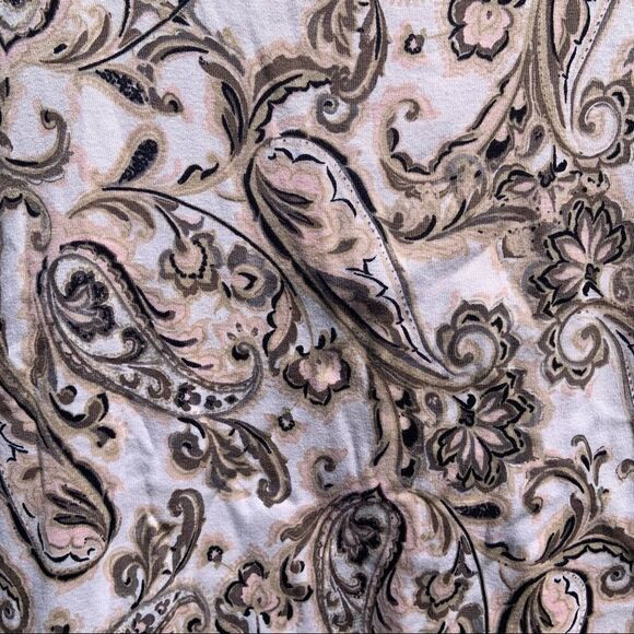 𝅺Croft & Barrow Square Neck Paisley Print Top - Picture 6 of 7